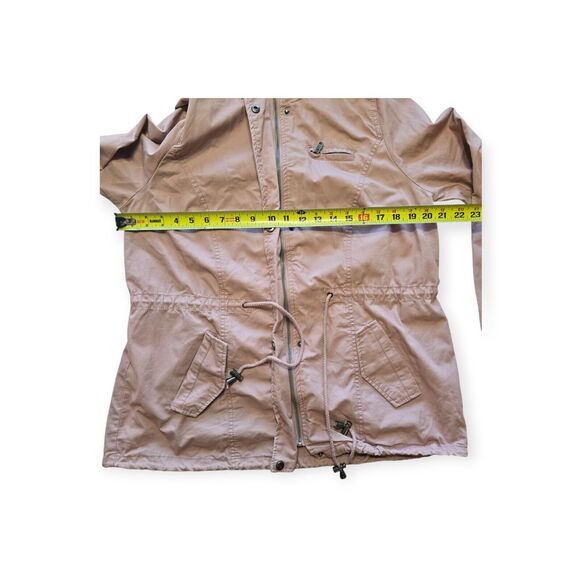 Outer Edge Womens Large Pink Utility Canvas Jacket with Hoodie - Picture 4 of 6